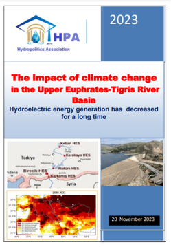 Climate change has decreased hydroelectric energy generation in the Upper Euphrates Basin says the new HPA Report.